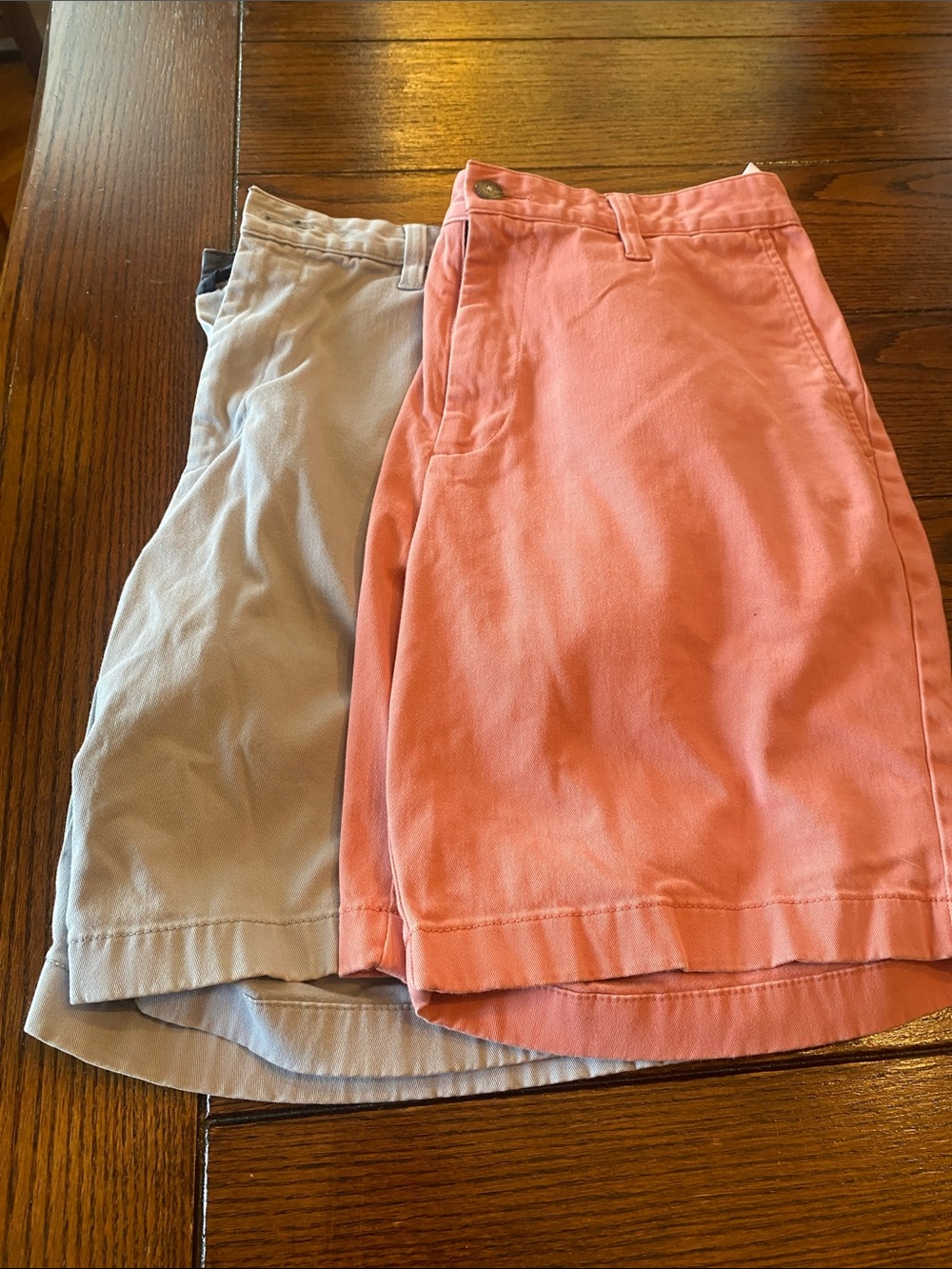 2 Nautica Men's Shorts 33W x 18"L Gray and Coral